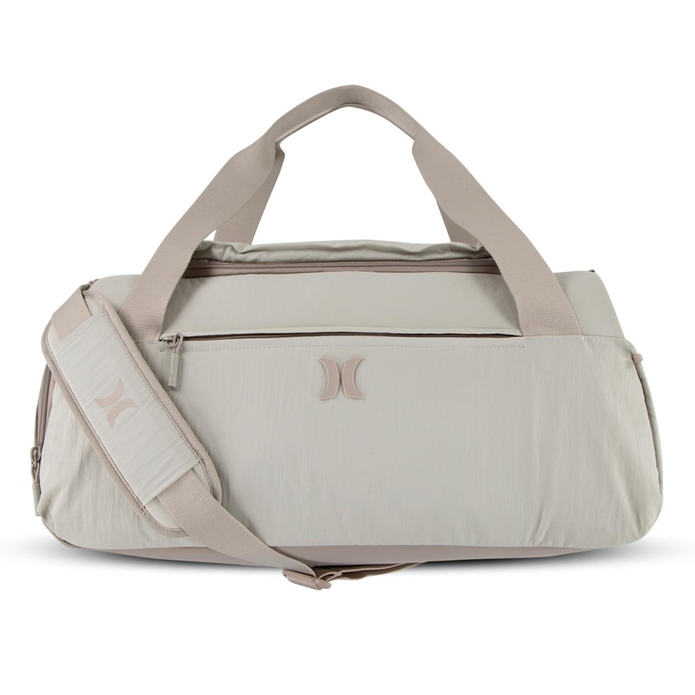 NWT Hurley One & Only Duffle Bag Travel Gym Weekender Shoulder Bag Cream Beige